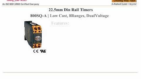 DIN-RAIL MOUNTED ANALOG  ON-DELAY-INTERVAL TIMER 800 SQ-A SELEC