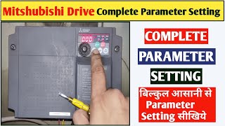 Mitshubishi Drive Complete Parameter Setting! How to Set Mitshubishi Drive Parameter