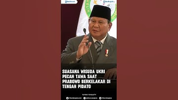 Suasana Wisuda UKRI Pecah Tawa Saat Prabowo Berkelakar di Tengah Pidato