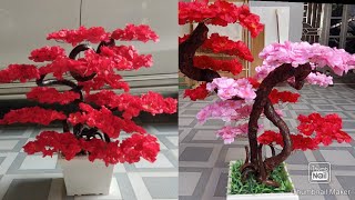 hiasan meja pohon sakura | awesome homemade Sakura bonsai