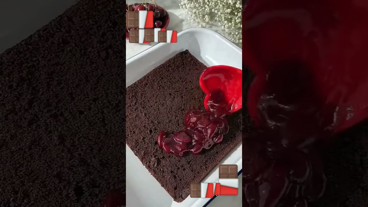 Chocolate cherry cake 🍒🍫😋😋🥧 
