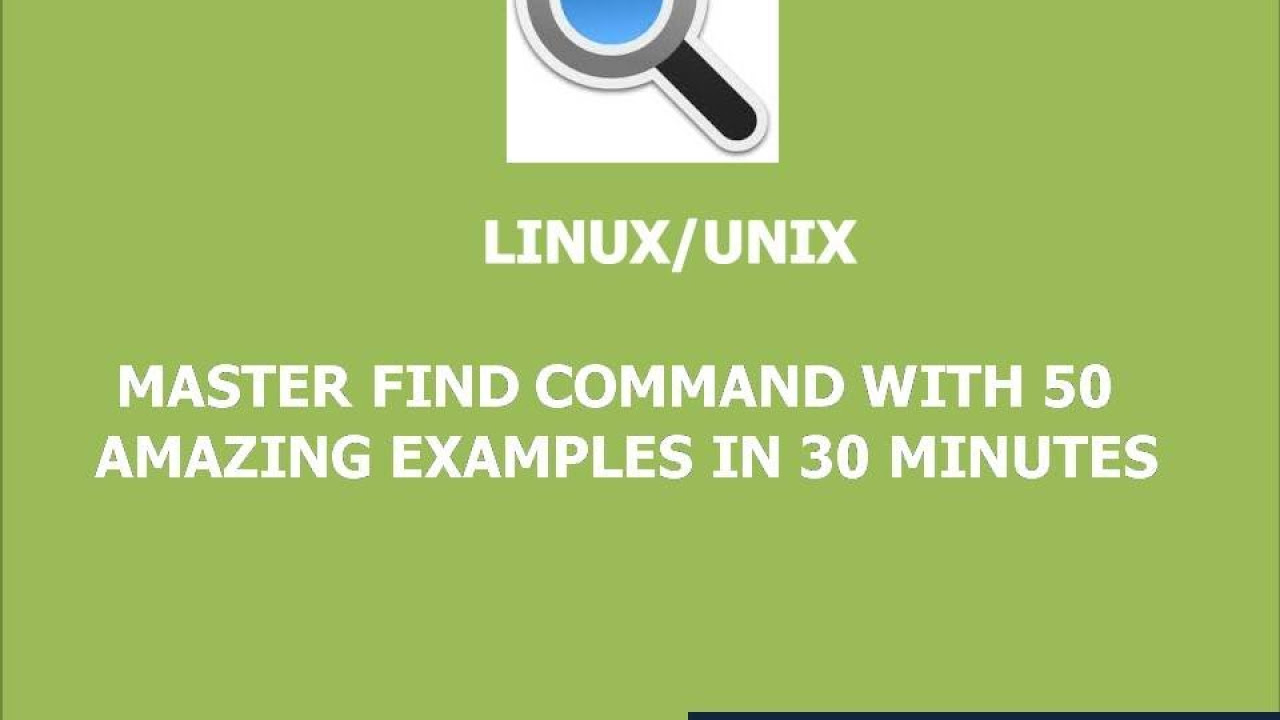 รวม คำ สั่ง unix  2022 Update  50 Amazing Examples of Find Command