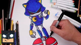 How To Draw Metal Sonic 🌟 Draw &amp; Color Tutorial