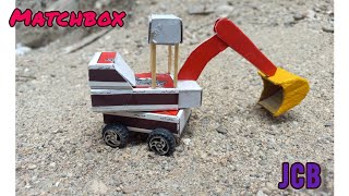 How To Make Matchbox JCB Toy || diy mini excavator with matchbox || matchbox JCB