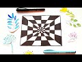 Easy op art tunneloptical illusion art  drawing ideas when bored