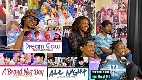 BTS ‘Heartbeat (BTS WORLD OST)’ MV + 'Dream Glow' + 'A Brand New Day' + 'All Night' Lyrics Reaction