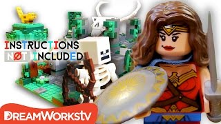Wonder Woman in Minecraft LEGO Mashup: Jungle Temple of Ares | INSTRUCTIONS NOT INCLUDED