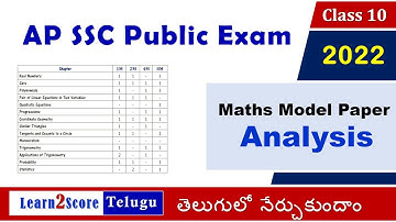 AP 10th Maths Public Exam Model Paper 2022 | SSC Maths Model Paper 2022 Andhra