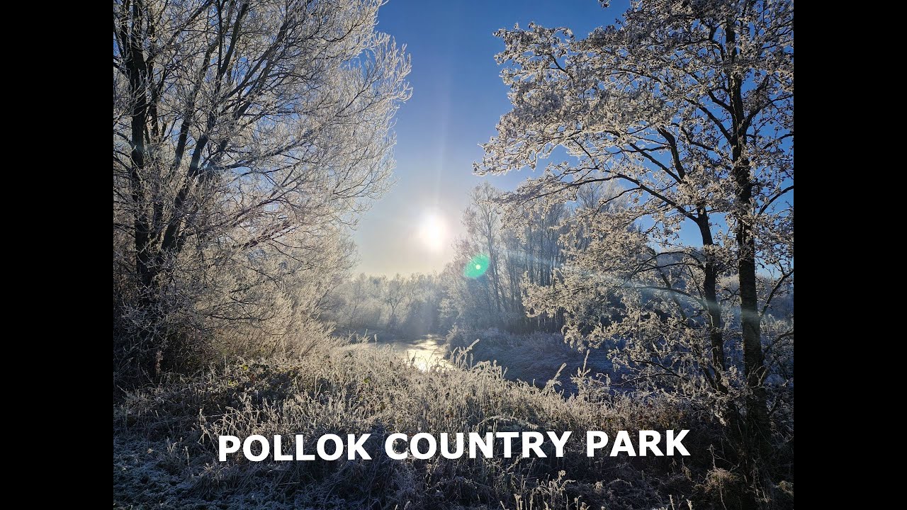 [HD] Walk along White Cart River in Pollok Park. Glasgow, Scotland. 22 December 2022.