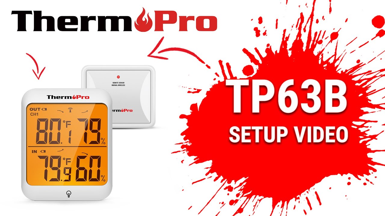 ThermoPro TP63B Waterproof Indoor Outdoor Thermometer Digital Wireless  Hygromete