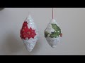 Ozdoby świąteczne - bombka z wikliny papierowej - zrób to sam