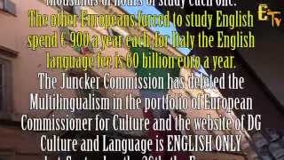 EDL 2014: Italian language is in mourning, english kills other languages.