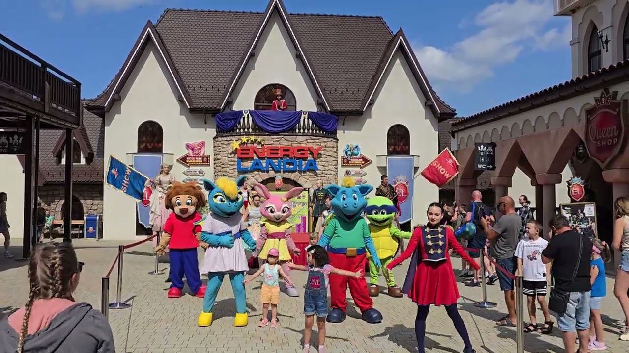Energylandia Theme Park in Zator Poland - Entrance Song And Dance.