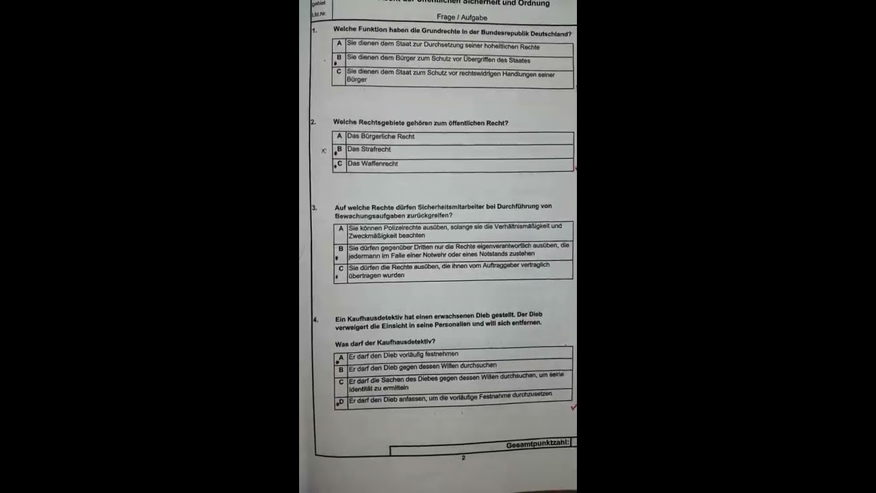 (Prüfung 4)GANZ WICHTIG,Sachkundeprüfung§ 34a, Fragen, Orginal