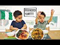 EATING SPICY NIGERIAN FOOD - 2 & 4yrs OLD - JOLLOF RICE,  EGUSI SOUP | The Adanna & David Family