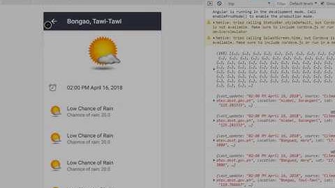 Morley Weather App using ionic framework 3