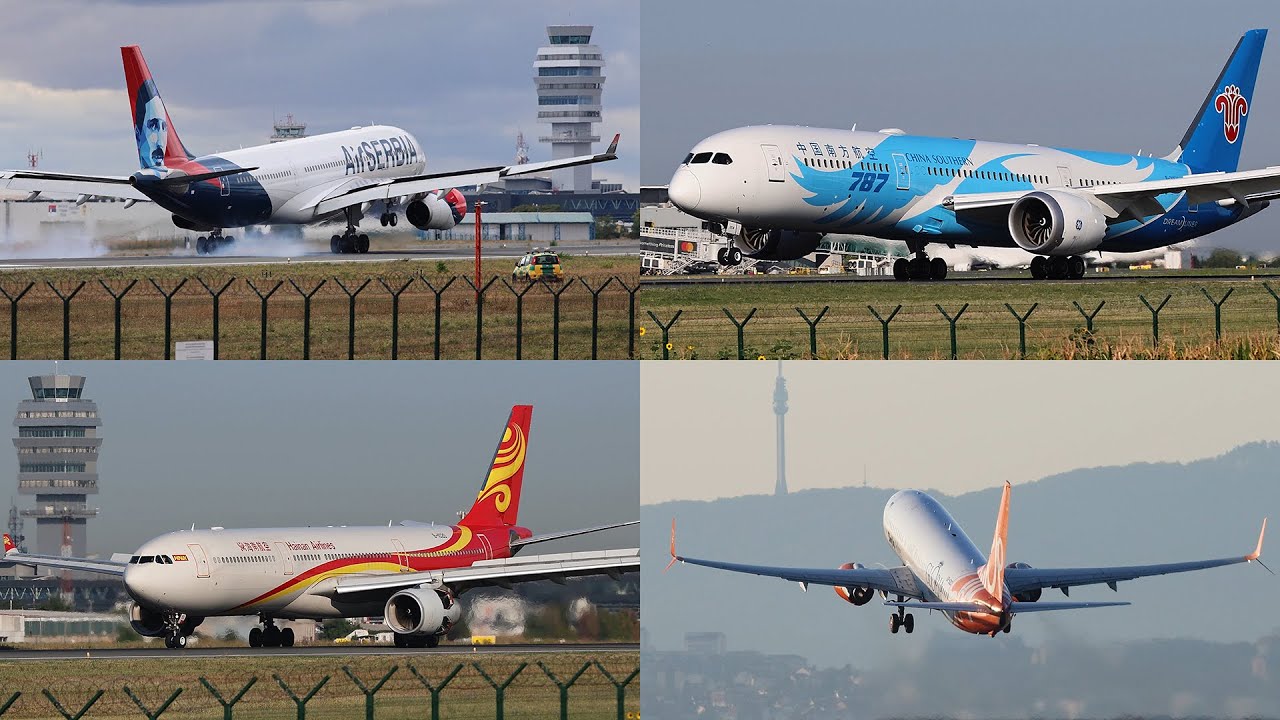 Plane spotting at Belgrade Nikola Tesla Airport - August edition, part 3/4 (4K)