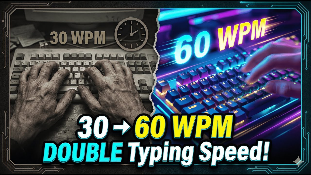 How to DOUBLE Your Typing Speed (30 to 60 WPM FAST!) -TypeBoosters
