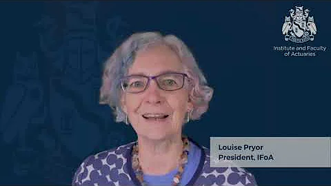 IFoA President Louise Pryor congratulates our Augu...