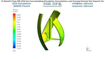 Darrieus Wind Turbine Evaluation, ANSYS Fluent CFD Simulation Training