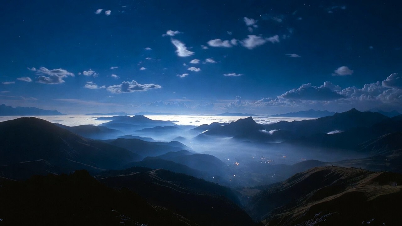 Cinematic Night Landscape 🌌 1 Hour | Deep Sleep & Ambient Relaxation