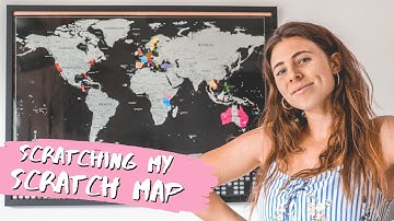 MY TRAVEL SCRATCH MAP 😍🌏 Scratching 43 countries from 25 years