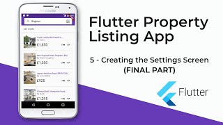 Flutter Property Listing App (5 [FINALE] - Creating the Settings Screen) screenshot 1