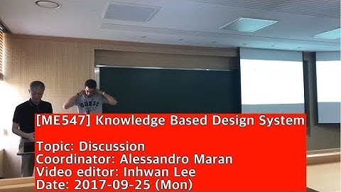 170925 Knowledge Based Design System : Discussion