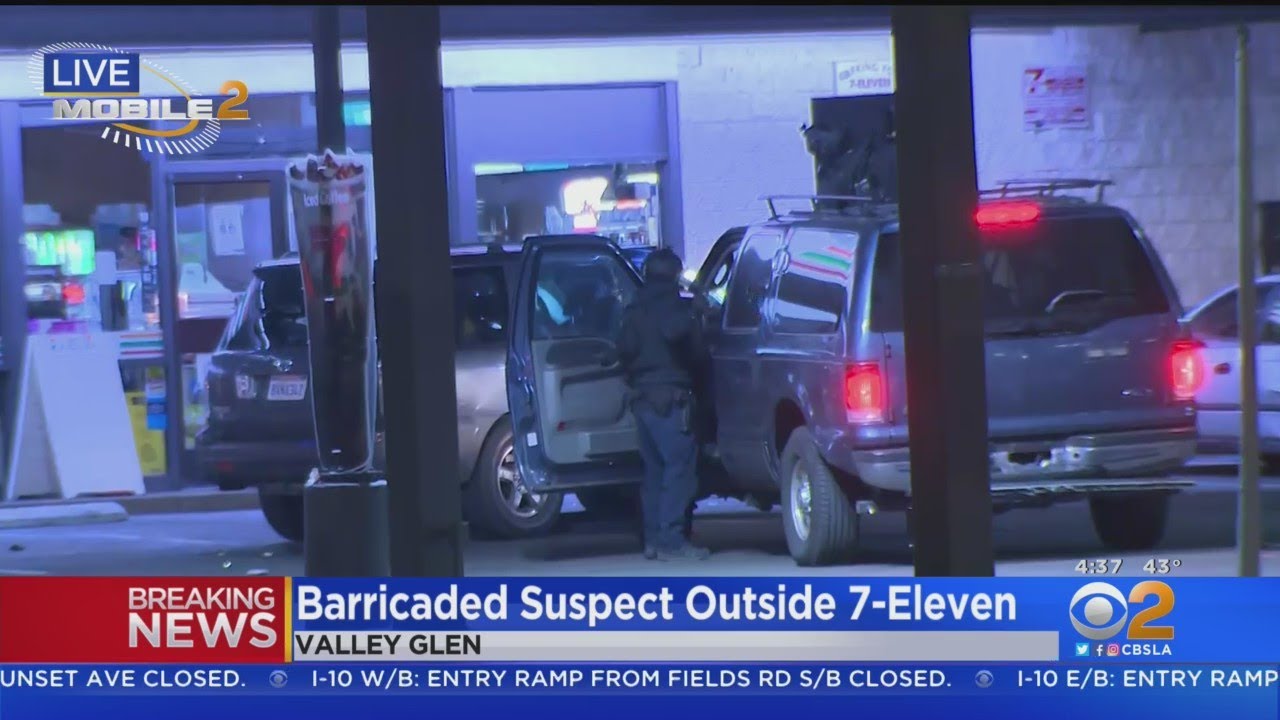 Suspect In SWAT Standoff Outside 7-Eleven In Valley Glen - YouTube