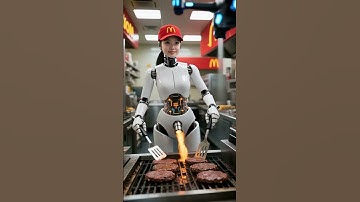Robot Chef Flips Burgers at McDonald’s! 🍔🔥 | AI Cooking Revolution #RobotChef #McDonaldsAI #humanoid