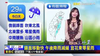 【早安淑麗氣象】今降雨有空檔 明-下周一雷陣雨 周日雨大@newsebc