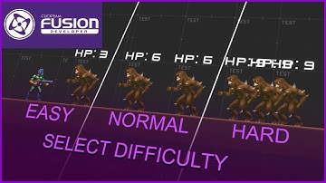 Tutorial SELECT DIFFICULTY (DOOM Platformer) in Clickteam Fusion 2.5