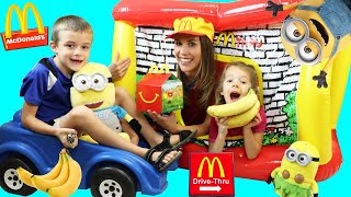 Minions Mcdonalds Drive Thru Prank Funny Despicable Me 3 Banana Skit Driving In Cars Disneycartoys