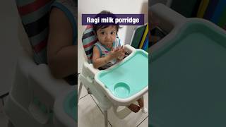 6months plus baby recipe 🥣 Ragi Milk porridge 👶 #yazhini #babyfood #babyrecipes #ragi #reels