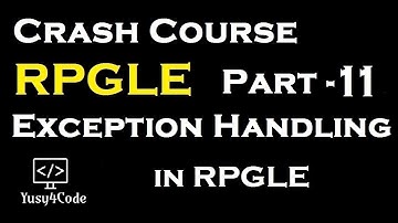 Crash Course RPGLE - Part 11 | Exception Handling in RPGLE | yusy4code