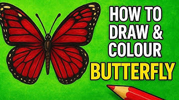 How to Draw and Colour a Beautiful Butterfly | Easy Step-by-Step Drawing for Beginners#butterfly#art