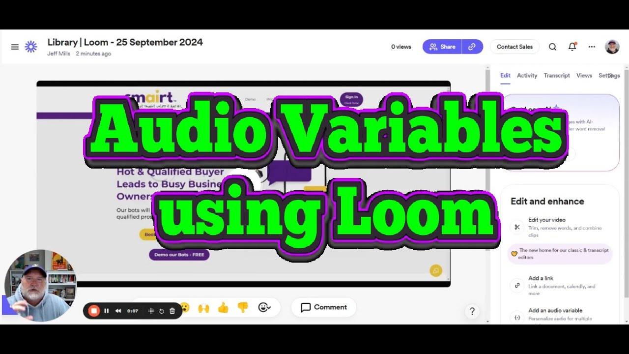 How to do Audio Variable with Loom Video to Replace First Name Out ...