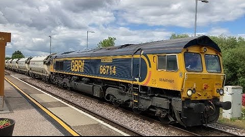 GBRf Class 66714 (Cromer Lifeboat) Passing Whittlesea At Speed @midlandstrainspotting