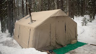 COLD WINTER CAMPING in THE SNOW | OUTDOOR COOKING | ASMR