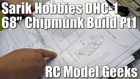 Sarik Hobbies Dennis Bryant 68" DHC-1 Chipmunk Build Pt1 RC Model Geeks