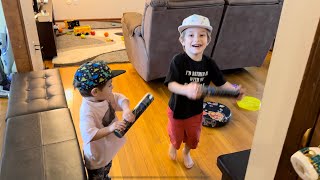 Robot Vacuums VS Confetti Poppers + two toddlers Roomba