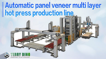 Automatic Panel Veneer Multi Layers Hot Press Production Line