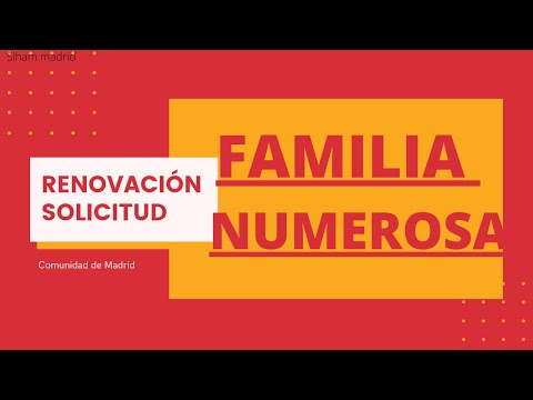 Video: Cómo Obtener El Estatus De Familia Numerosa