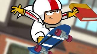 Skateboard sound effect kicking to go faster