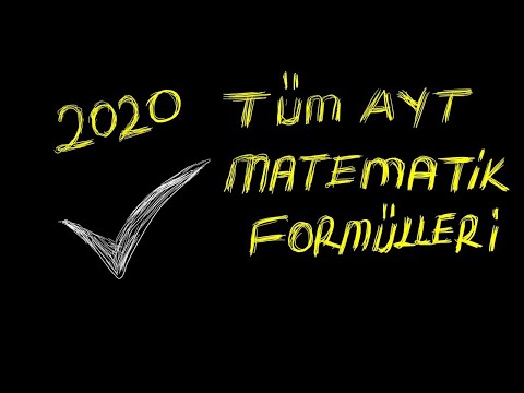 2020 Tüm Matematik Formülleri / Ayt Tekrarı