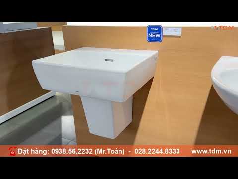 TDM.VN | Review lavabo TOTO LHT328C#XW chậu rửa mặt treo tường chân ngắn hình chữ nhật mẫu mới