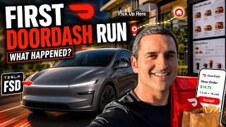 FSD Ran My First Ever DoorDash - Here's What Happened
