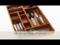 1052 Adjustable Bamboo Drawer Organiser, Bamboo 1052 Adjustable Bamboo Drawer Organiser, Bamboo