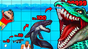 NOOB vs PRO vs HACKER in DINO WORLD: JURASSIC DINOSAUR WORLD with SHINCHAN and CHOP