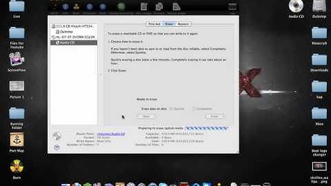 How to erase a re-writeable CD on mac